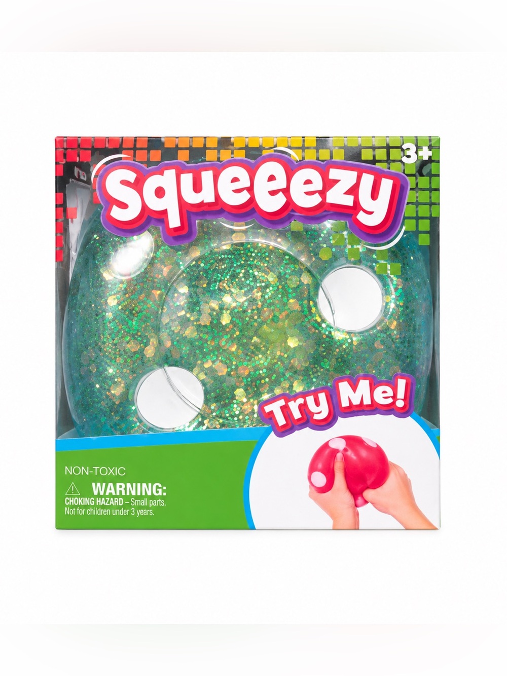 Squeeezy Glitter Dice Squishy Toy NEW